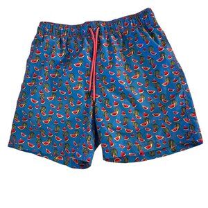 Like New PARTY SHARKS Watermelon Print Swim Trunks Size Large